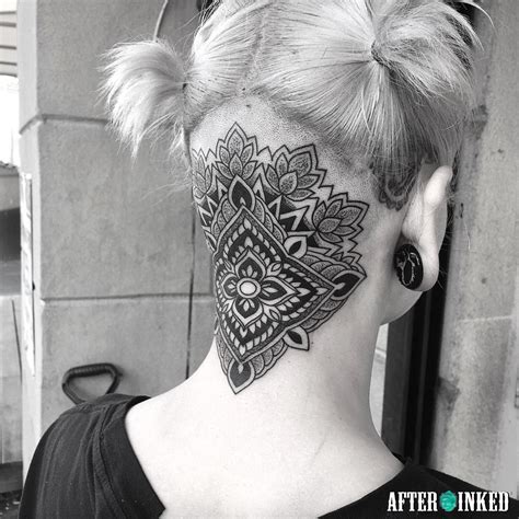 nape of neck tattoo|More.